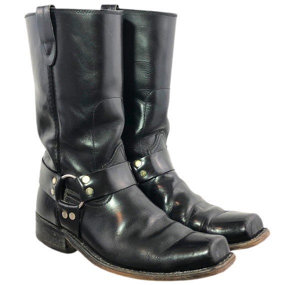 Vintage 70s Harness Boots Motorcycle Boots Biker B