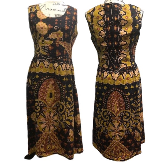 Vintage 60s Modern Dress Mid Century Modern Dress