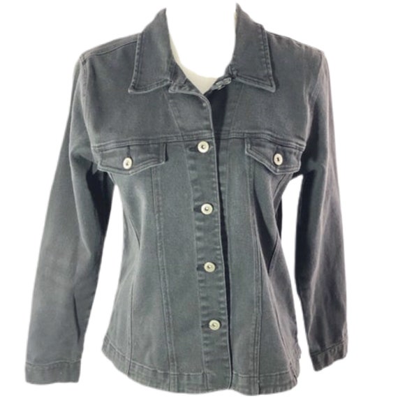 Vintage 90s Women’s Black Jacket Denim Bill Blass