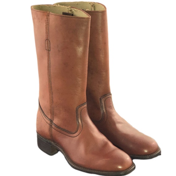 Vintage 70s Campus Boots 1970s BOHO Hippie Boots B