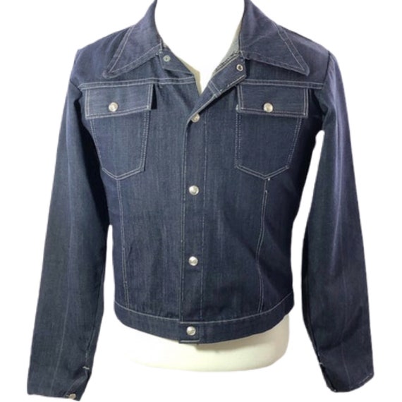 Vintage 60s 70s Men’s Denim Jacket Faded Denim Jac
