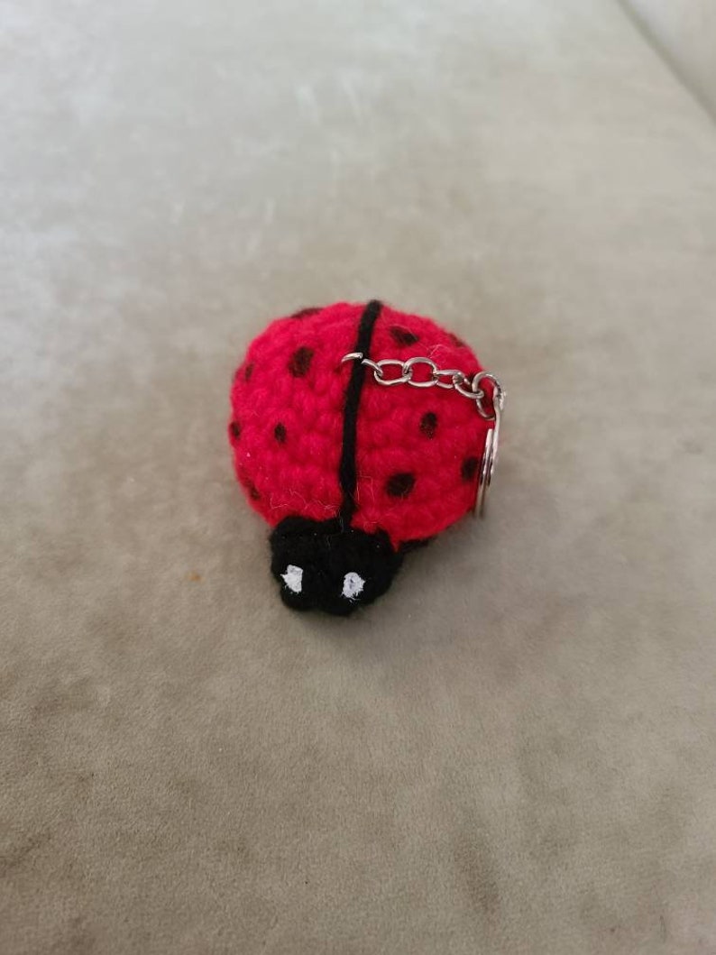 Crochet Lady Bug keychain