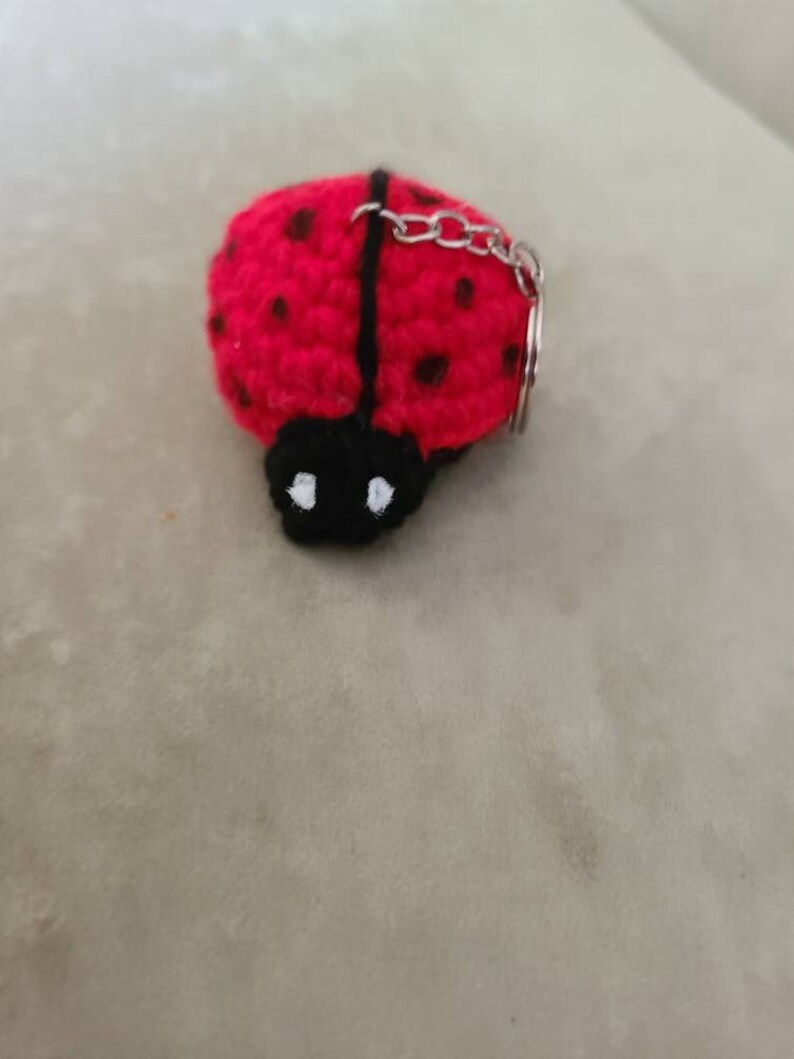 Crochet Lady Bug keychain