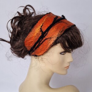 FELTED HEADBAND, Felted Cap, felted hat image 4