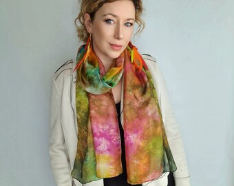 Silk Scarf,  Silk Women Shawl, Wrap Shawl /597/