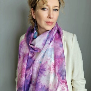 Silk Scarf, Silk Women Shawl, Wrap Shawl /600/ image 6