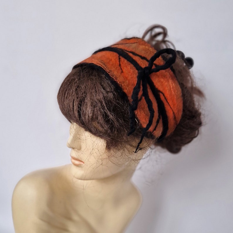FELTED HEADBAND, Felted Cap, felted hat image 1