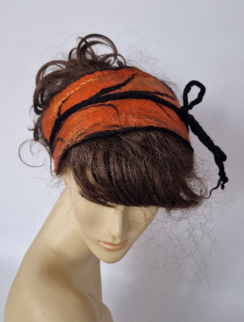 FELTED HEADBAND, Felted Cap, felted hat image 3