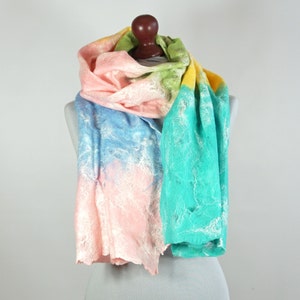 Felted Scarf, Felt Scarf, Wollen Scarf.
