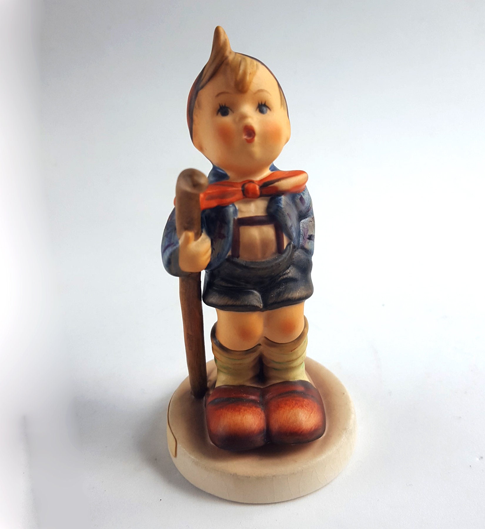 Genuine Vintage Goebel Hummel Figurine Little Hiker 1980 TMK6 Hummel