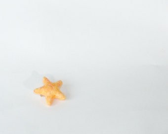 Needle-felted brooch, Starfish.