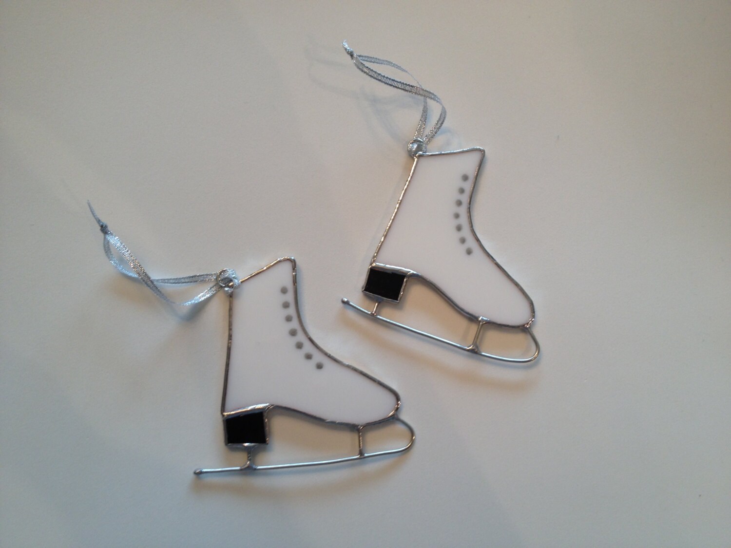 Handmade Stained Glass Ice Skate Ornament/Suncatcher Etsy