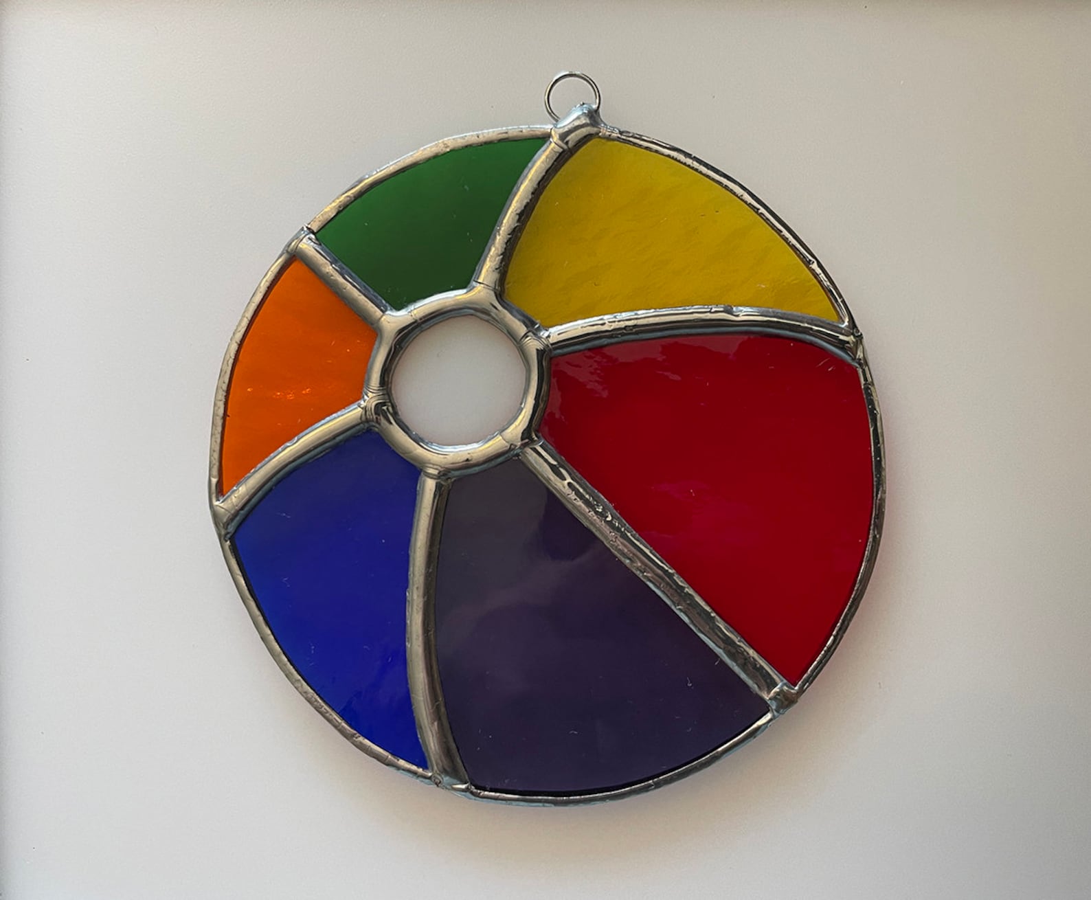 Handmade Stained Glass Beach Ball Suncatcher Etsy UK