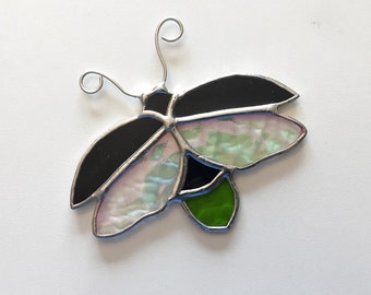 Handmade Stained Glass Firefly (Lightning Bug) Suncatcher