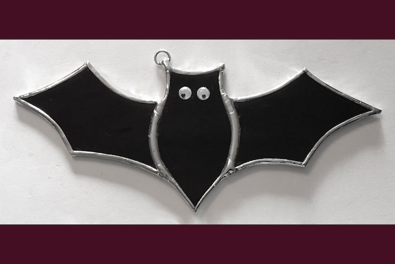 Handmade Stained Glass Bat image 1