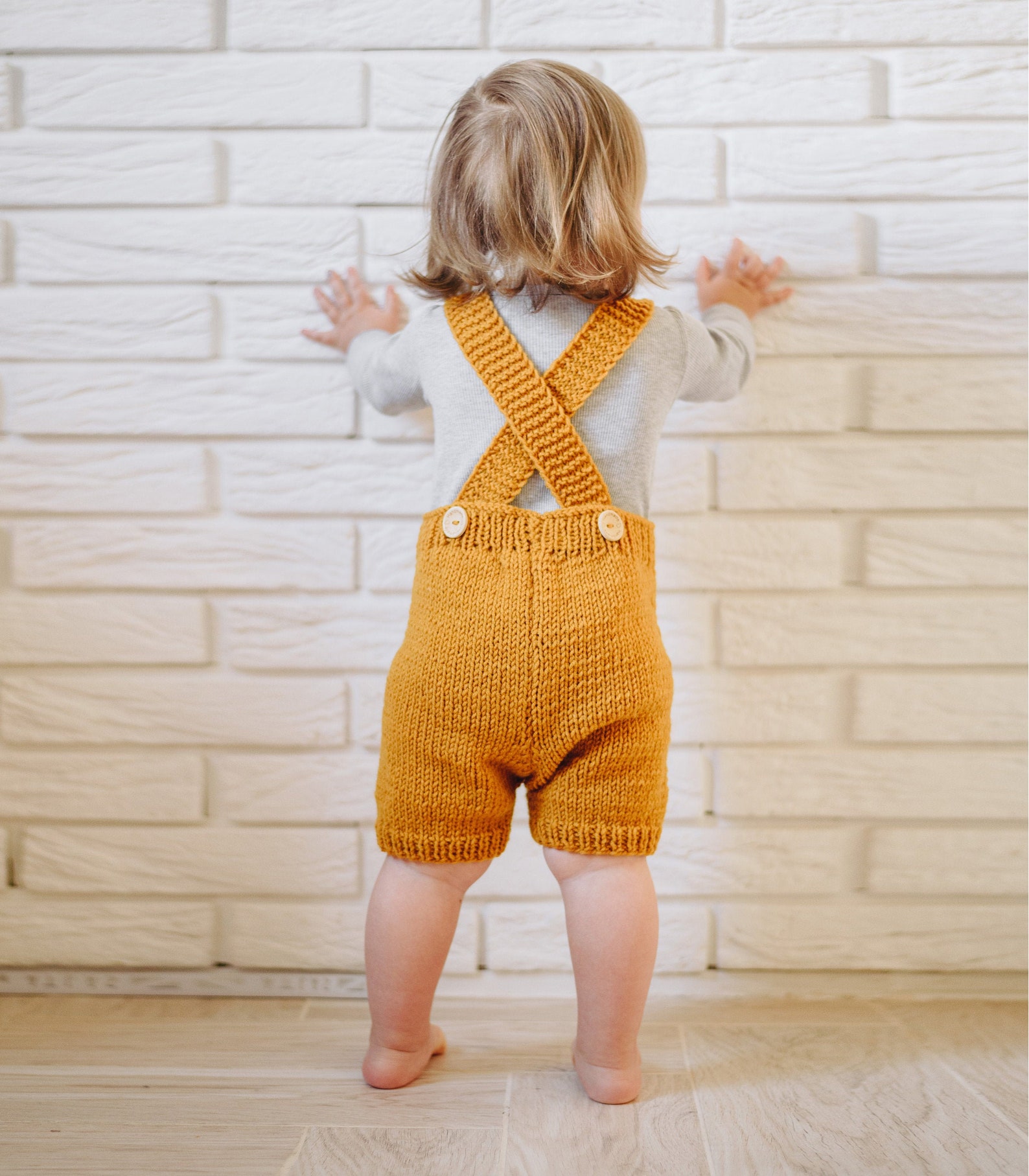 Mustard Baby Romper Hand Knitted Romper Knitted Baby Photo Etsy
