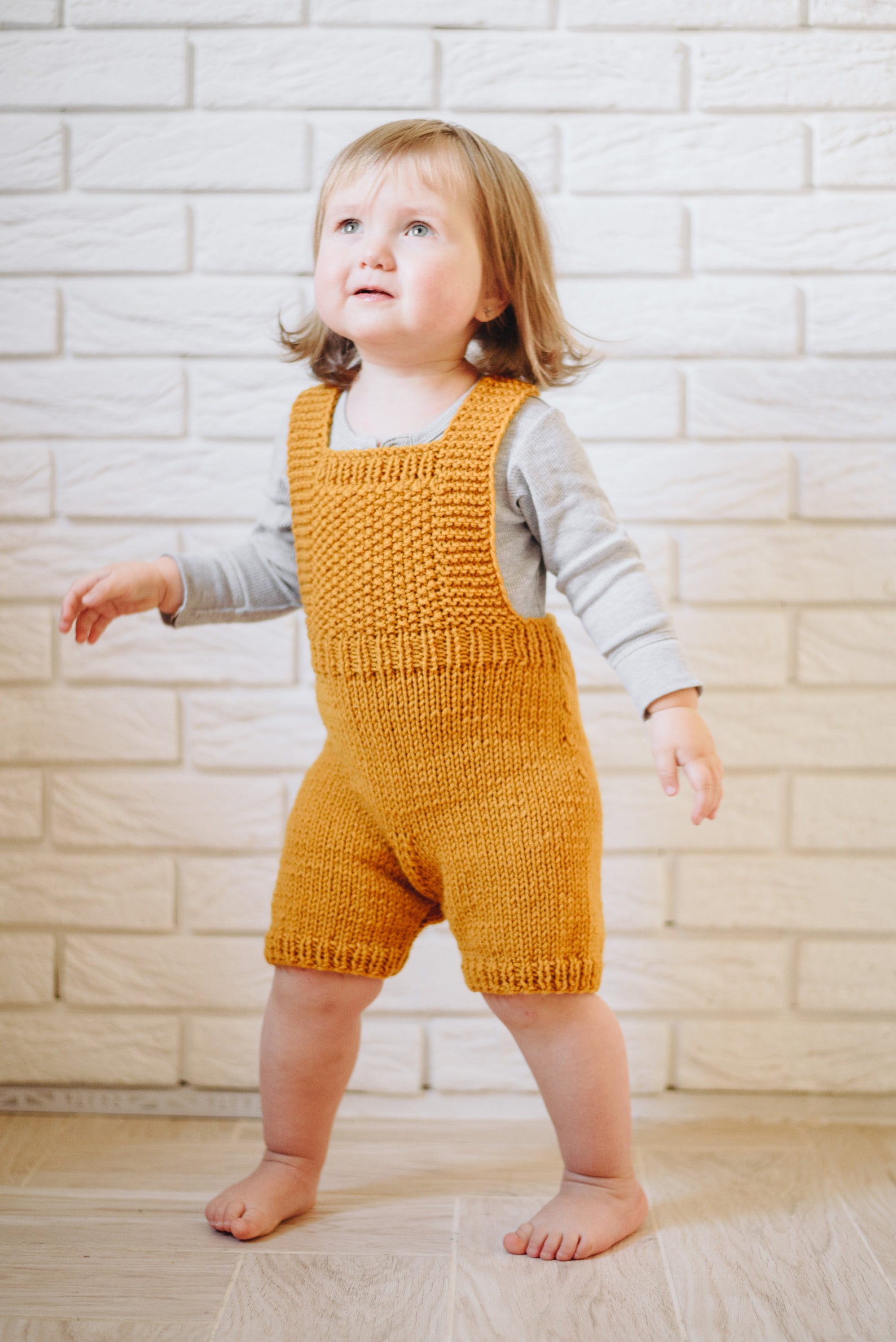 Mustard Baby Romper Hand Knitted Romper Knitted Baby Photo Etsy
