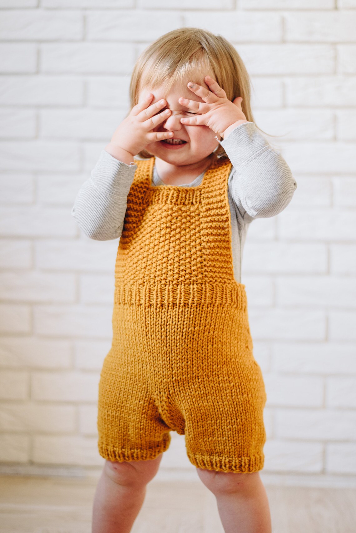 Mustard Baby Romper Hand Knitted Romper Knitted Baby Photo Etsy