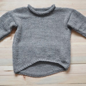 Hand Knit Toddler Sweater Hipster Kids Sweater Grey Boy - Etsy