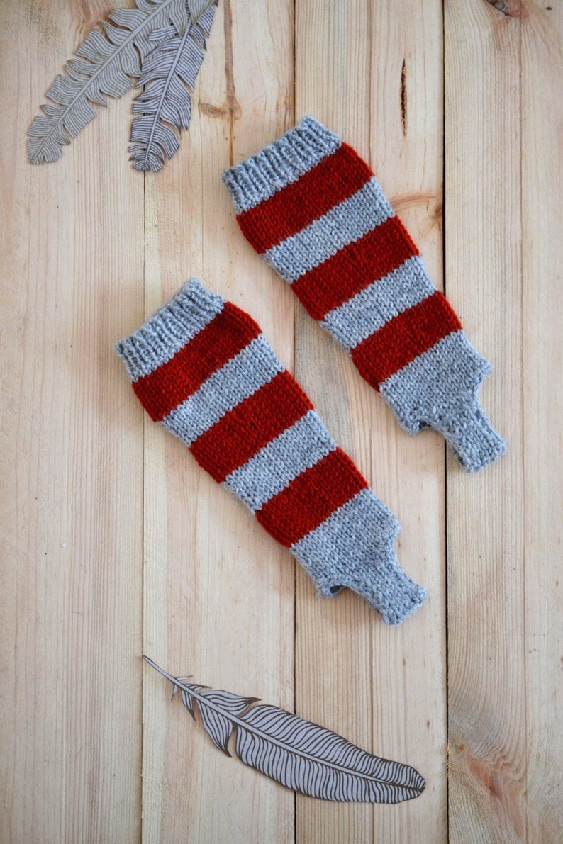 Hand Knit Striped Toddler Leg Warmers // Baby Yoga Socks Etsy