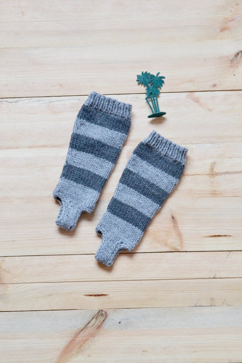 Hand Knit Striped Toddler Leg Warmers // Baby Yoga Socks Etsy