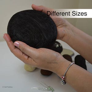 Historical Hair Padding bun for Bridal Wedding Hair Updo Pad Puff, Hair Volume and Historical Hair Styles Rectangle include FREE Gift pins image 8