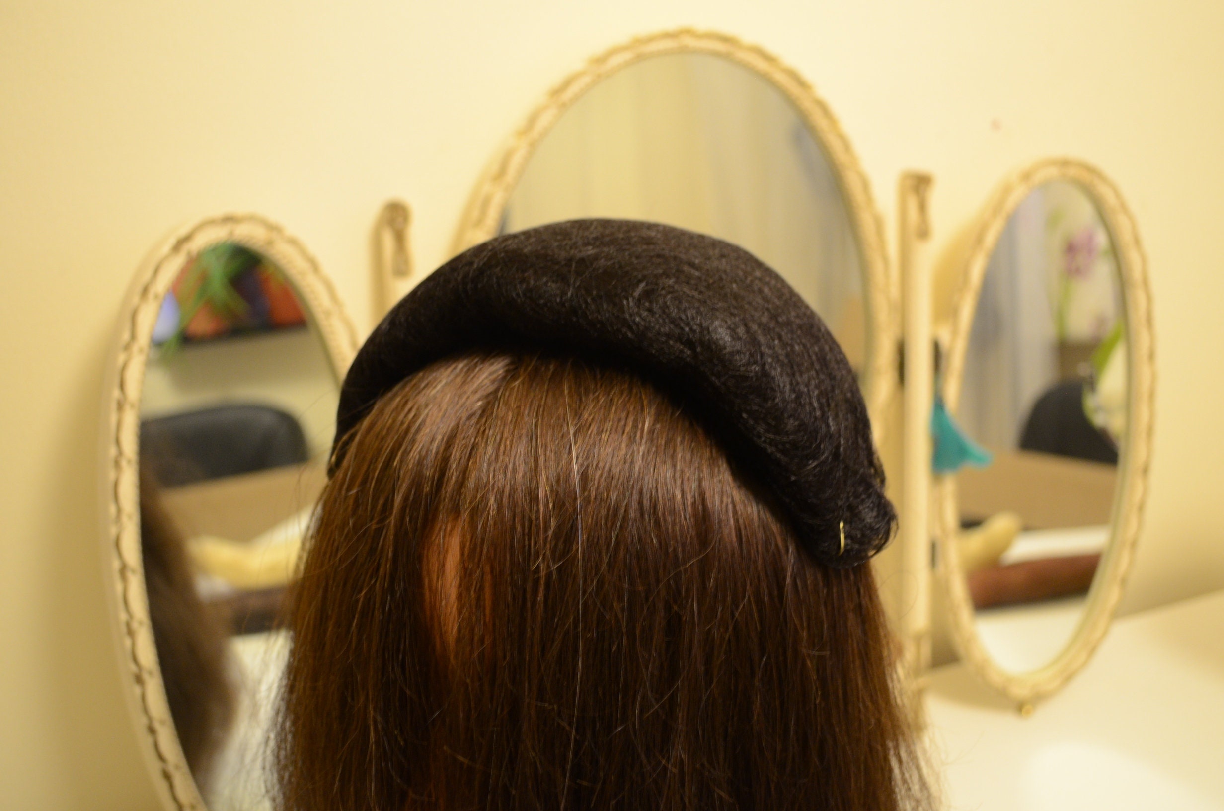 4-Inch Invisible Buffy Hair Pad Hair Base Concave Buffy Hair Pad
