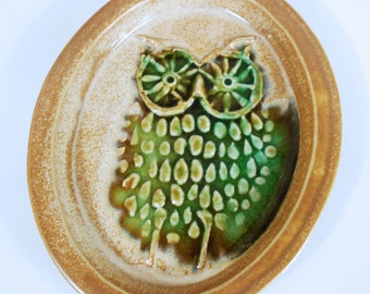 Owl Wall Plaque / Plate by David Gil for Bennington Potters