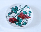 Signed Piero Fornasetti Ashtray with Grape Clusters and Leaves - RARE