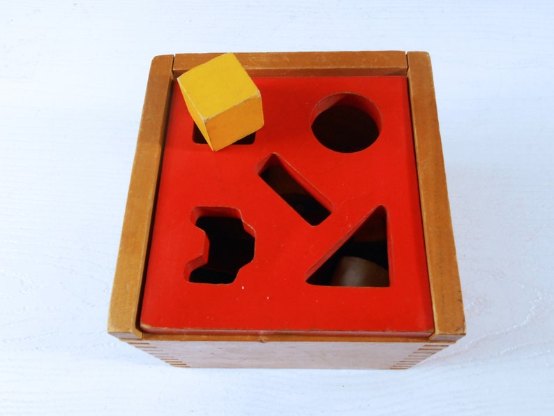 Vintage Creative Playthings Shape Sorter / Puzzle Box / Block Toy Made in Finland image 5