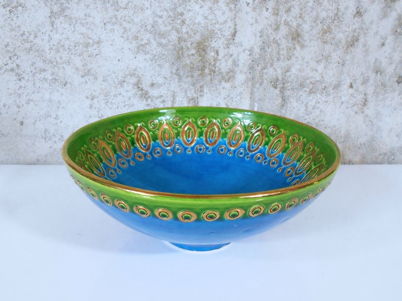 Large Bitossi / Raymor Bowl Aldo Londi Design image 1