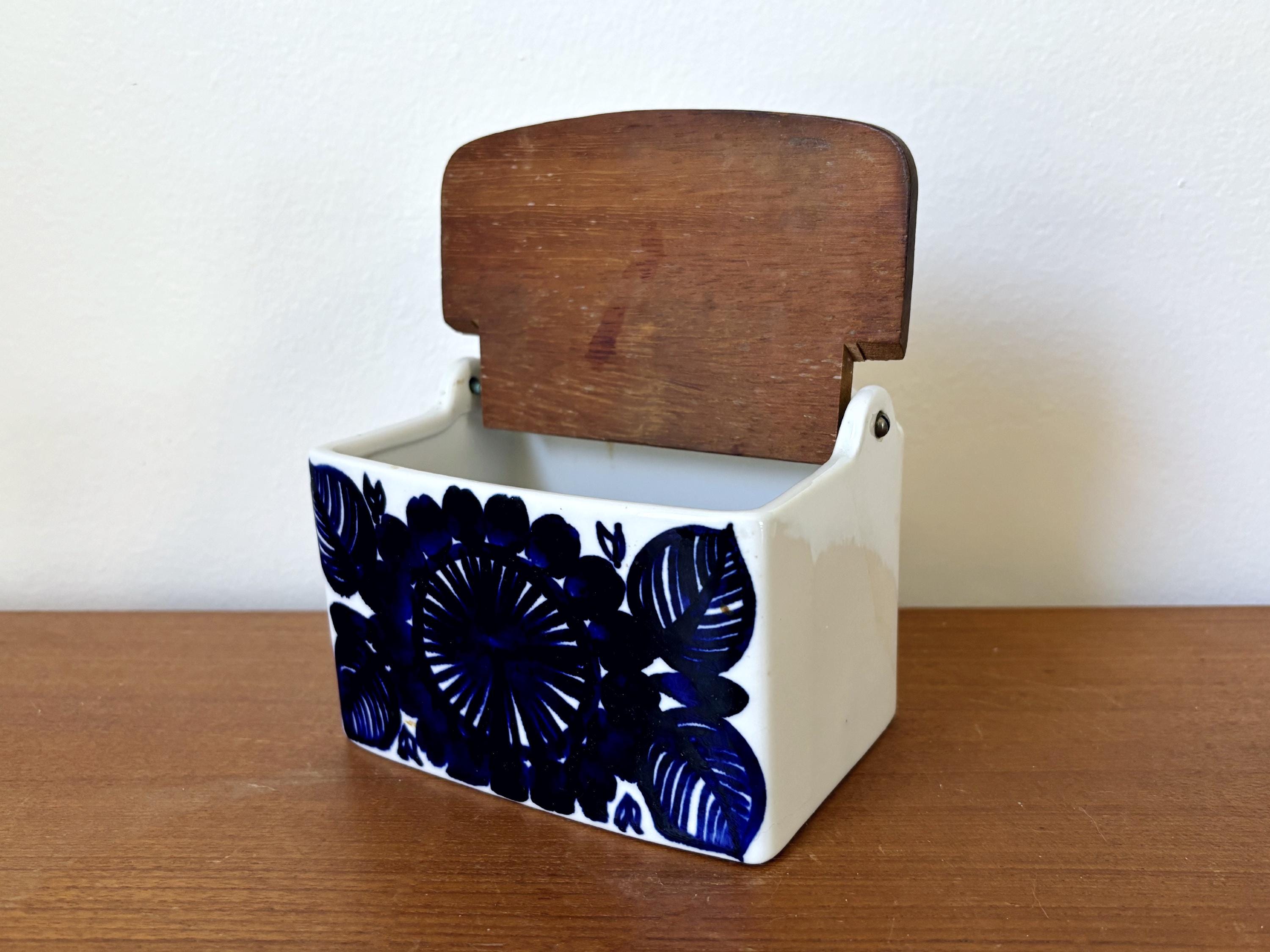 Arabia Finland Köökki - チーク蓋付きソルトボックス - Gunvor Olin