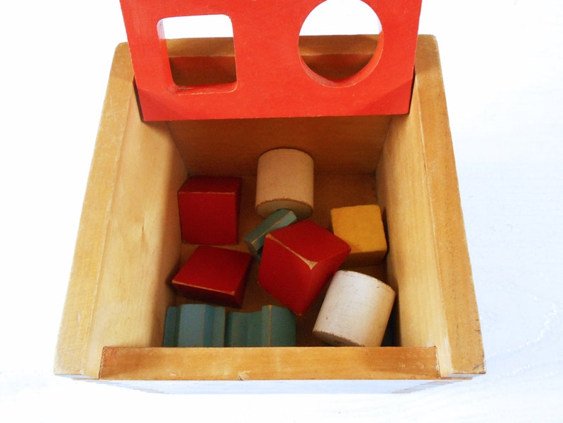 Vintage Creative Playthings Shape Sorter / Puzzle Box / Block Toy Made in Finland image 2