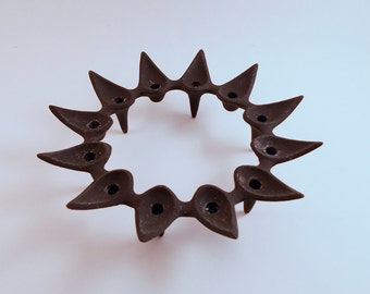 Dansk Denmark Cast Iron Candelabra - Star or Crown of Thorns Cast Iron Candle Holder by Jens Quistgaard