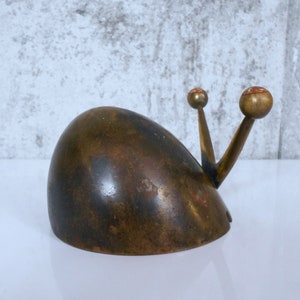 Bronze Snail Ashtray by Maurice Ascalon for Pal-Bell, Israel image 3