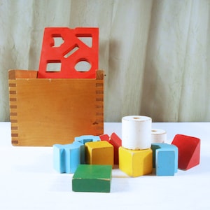 Vintage Creative Playthings Shape Sorter / Puzzle Box / Block Toy Made in Finland image 1