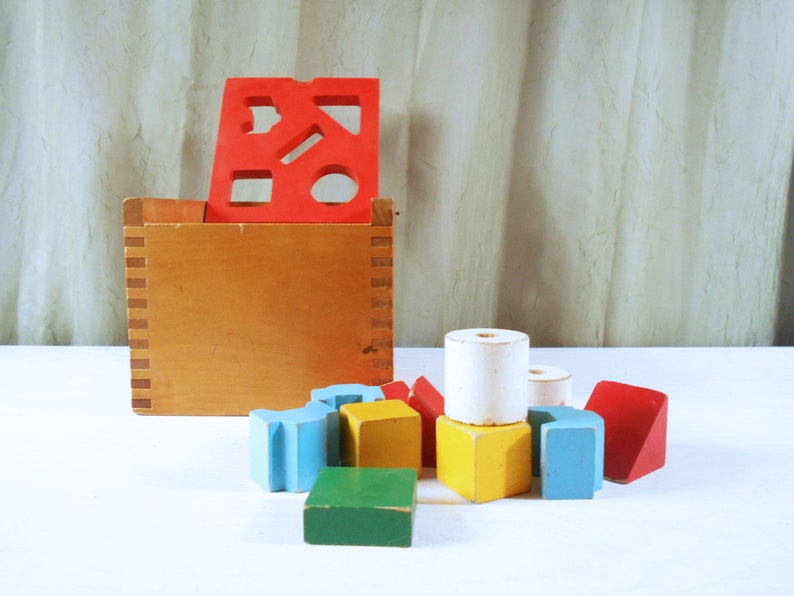 Vintage Creative Playthings Shape Sorter / Puzzle Box / Block Toy Made in Finland image 1