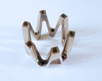 Dansk Silver Plated Crown Candelabra - Danish Modern Candle Holder by Jens Quistgaard