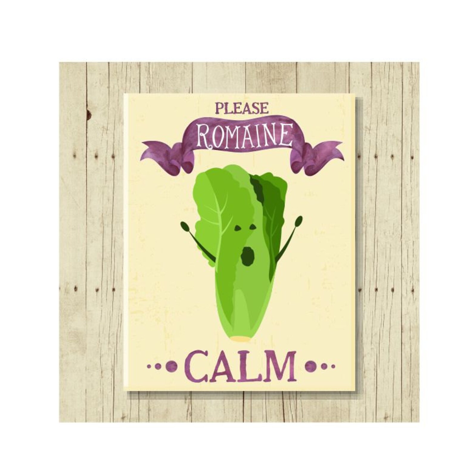 Please Romaine Calm Funny Magnets Food Puns Pun Magnets | Etsy
