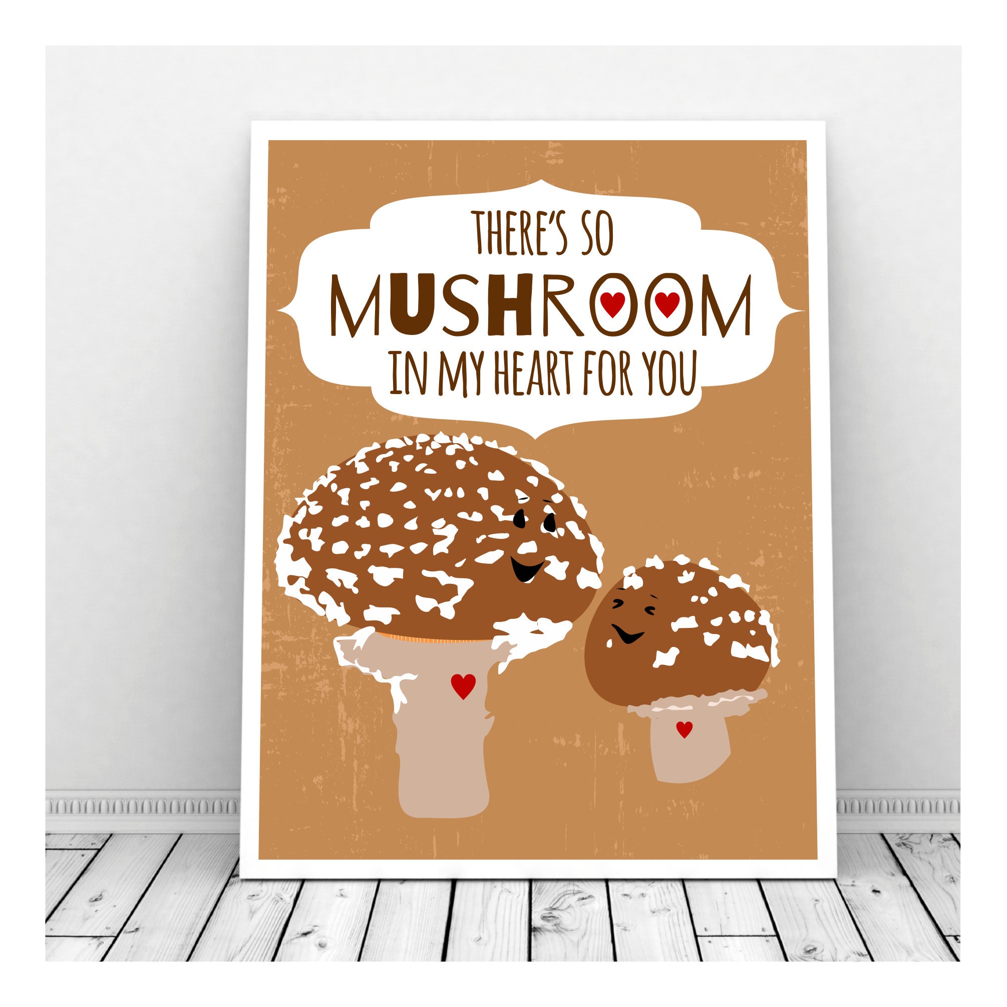 Cute Mushroom Decor INSTANT DOWNLOAD Puns Mushroom Art Etsy
