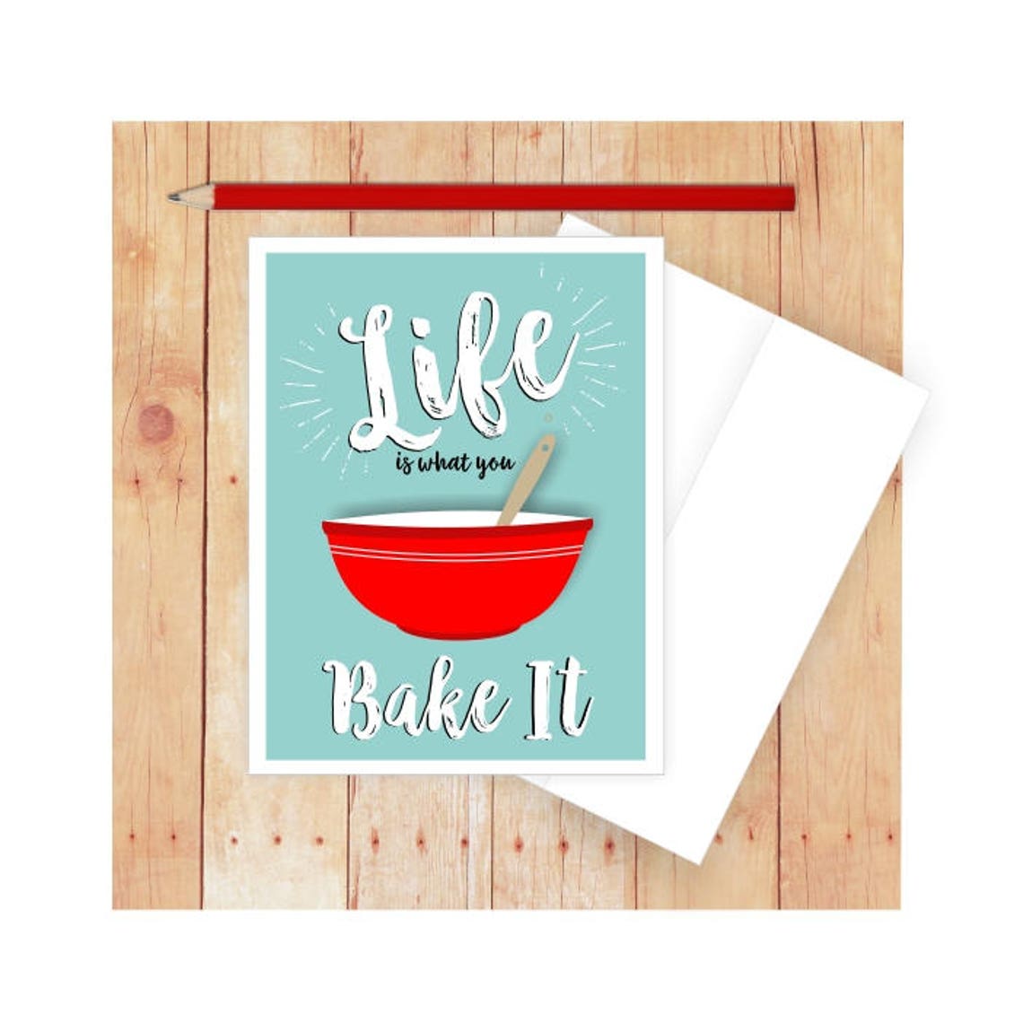 Baking Puns Cooking Card Food Puns Baking Card Life Quote Etsy