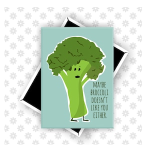 Funny Fridge Magnets, Broccoli, Vegan Magnet, Vegetable Art, Cute Fridge Magnets, Funny Magnet, Cute Magnet, Vegetable Kitchen Decor