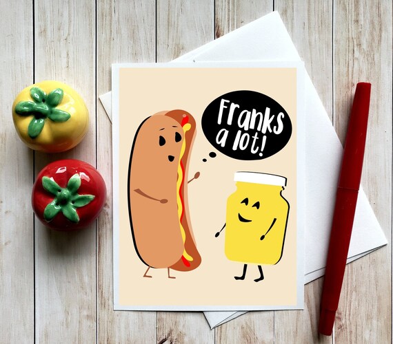 Funny Thank You Notes Pun Cards Food Puns Punny Cards - Etsy