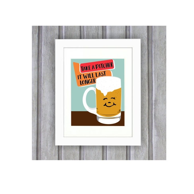 Beer Printable Man Cave Sign Beer Poster Beer Puns BBQ | Etsy