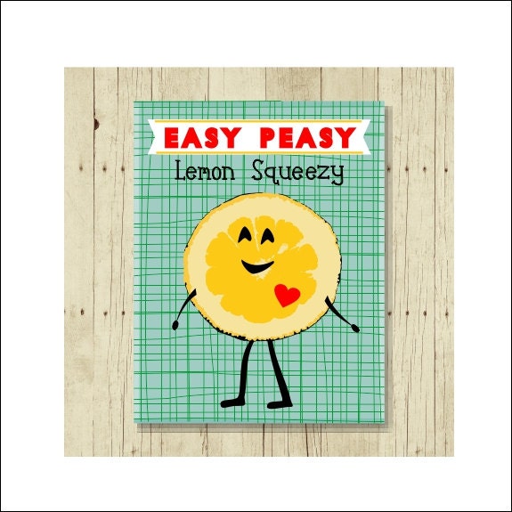 Easy Peasy Lemon Squeezy Magnet, Funny Magent, Refrigerator Magnet, M…
