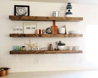 FREE SHIPPING! - Wood Floating Shelves, Primitive Shelf, Floating Shelf