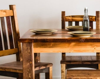 Rustic Dining Table Set | Multi Color Barn Wood 6' Dining Table | Rustic Dining Table | Handmade Furniture