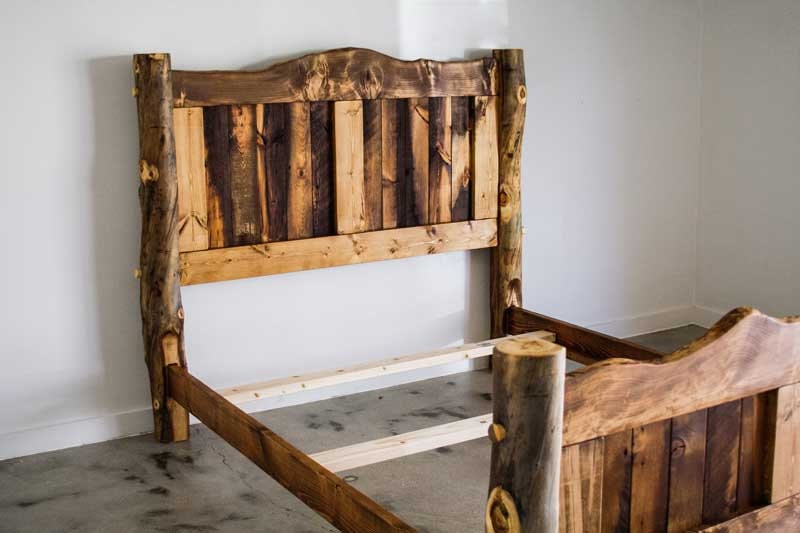 VESKOR Cama con almacenaje de madera maciza roble sostenible nórdico –