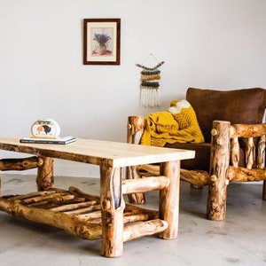 Aspen Living Room Chair Aspen Wood Furniture Log Home Furniture Log Cabin Furniture Handmade Furniture image 2
