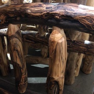 Aspen Log Bed Curvy Log Bed Handmade Log Bed Lodge Furniture Log Home Furniture Handmade Furniture image 3